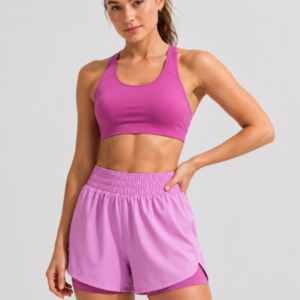 Women's Layered Running Shorts – Lavender Pink