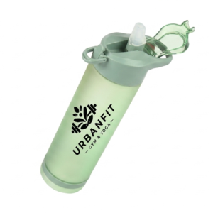 Premium Frosted Sports Water Bottle with Straw & Leak-Proof Pop-Top Cap – 1000ml