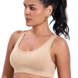 Women’s Non-Padded Racer-Back Sports Bra – Seamless Comfort & Breathable Athletic Fit